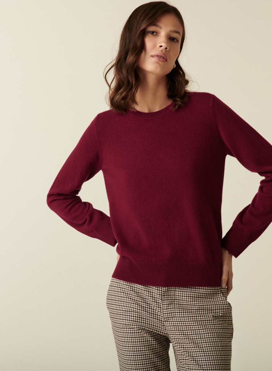 Suéter de cashmere com gola redonda - Abeline