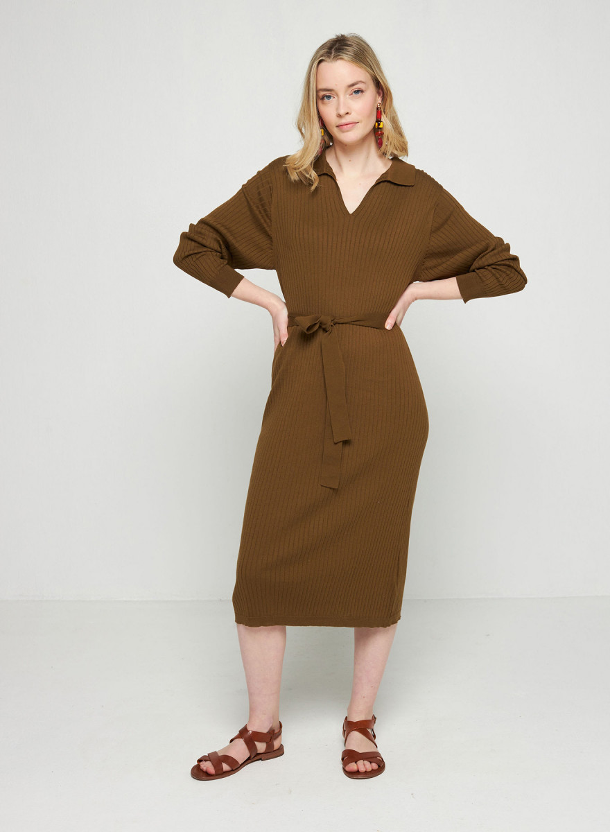 Long dress in organic cotton - Sibylle