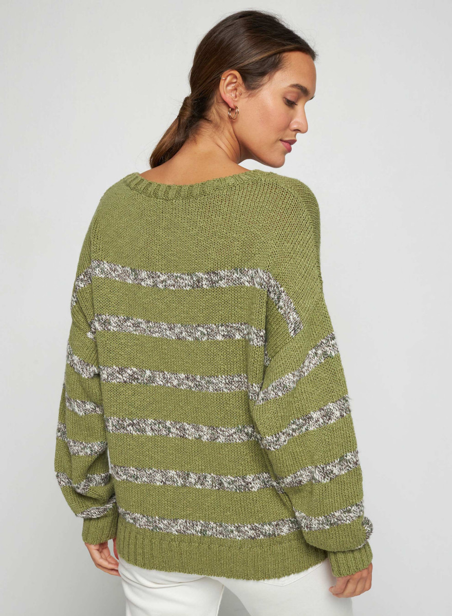 Striped cotton and linen sweater - Thildie