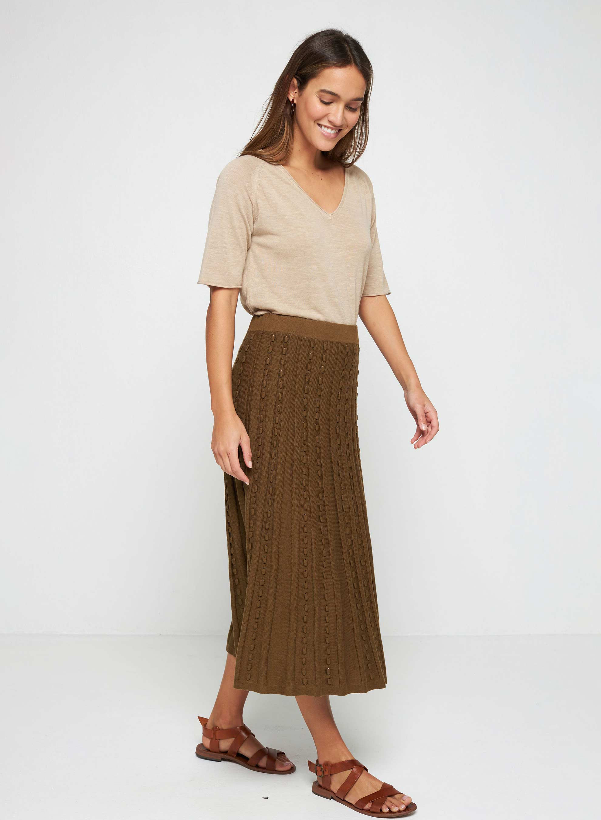 Long skirt in organic cotton - Sixtine