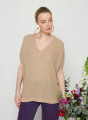Flamed linen batwing T-shirt - Tarra