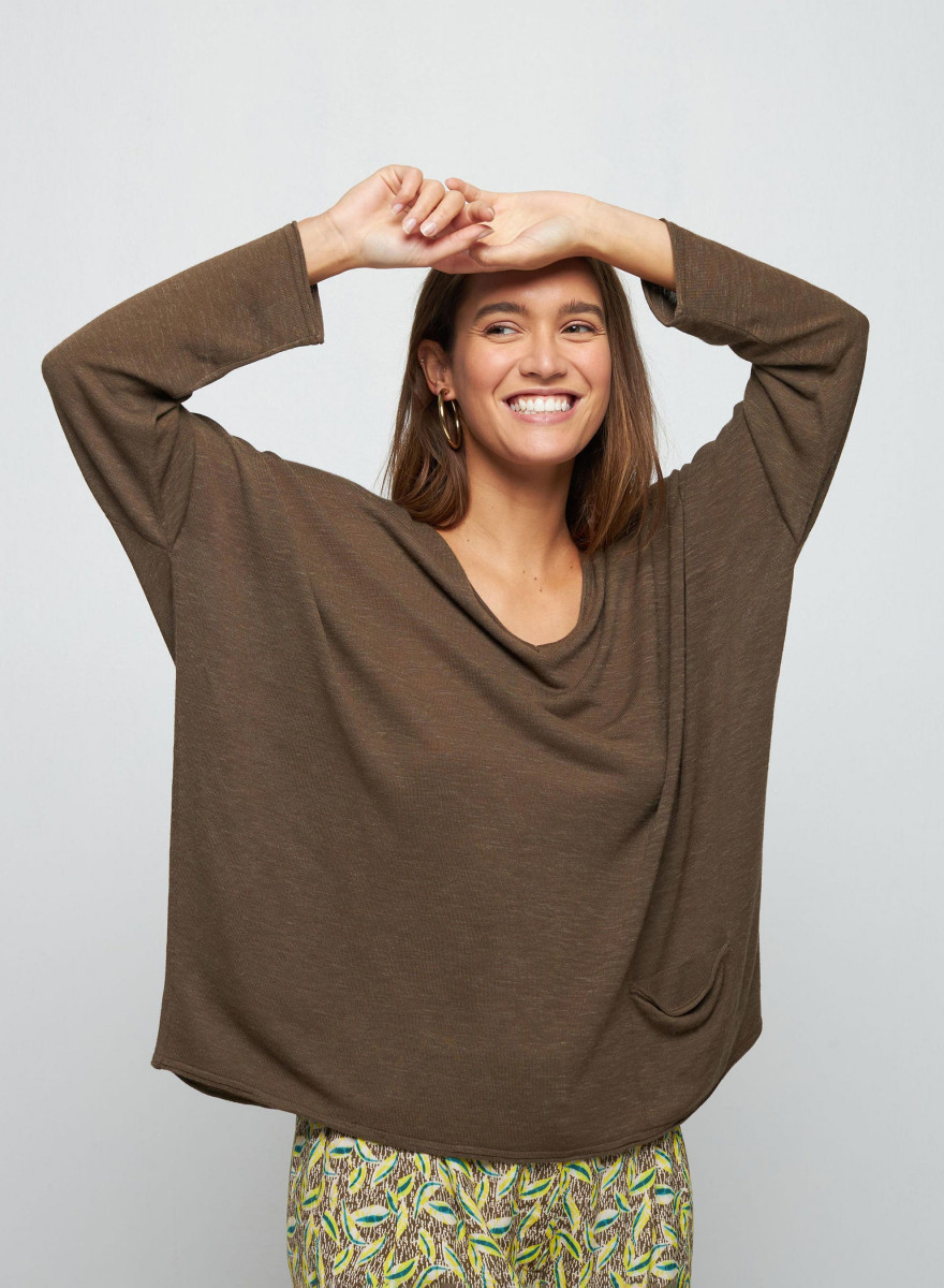 Loose-fit slub linen T-shirt - Balou