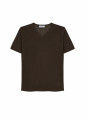 Slub linen V-neck T-shirt - Reuben
