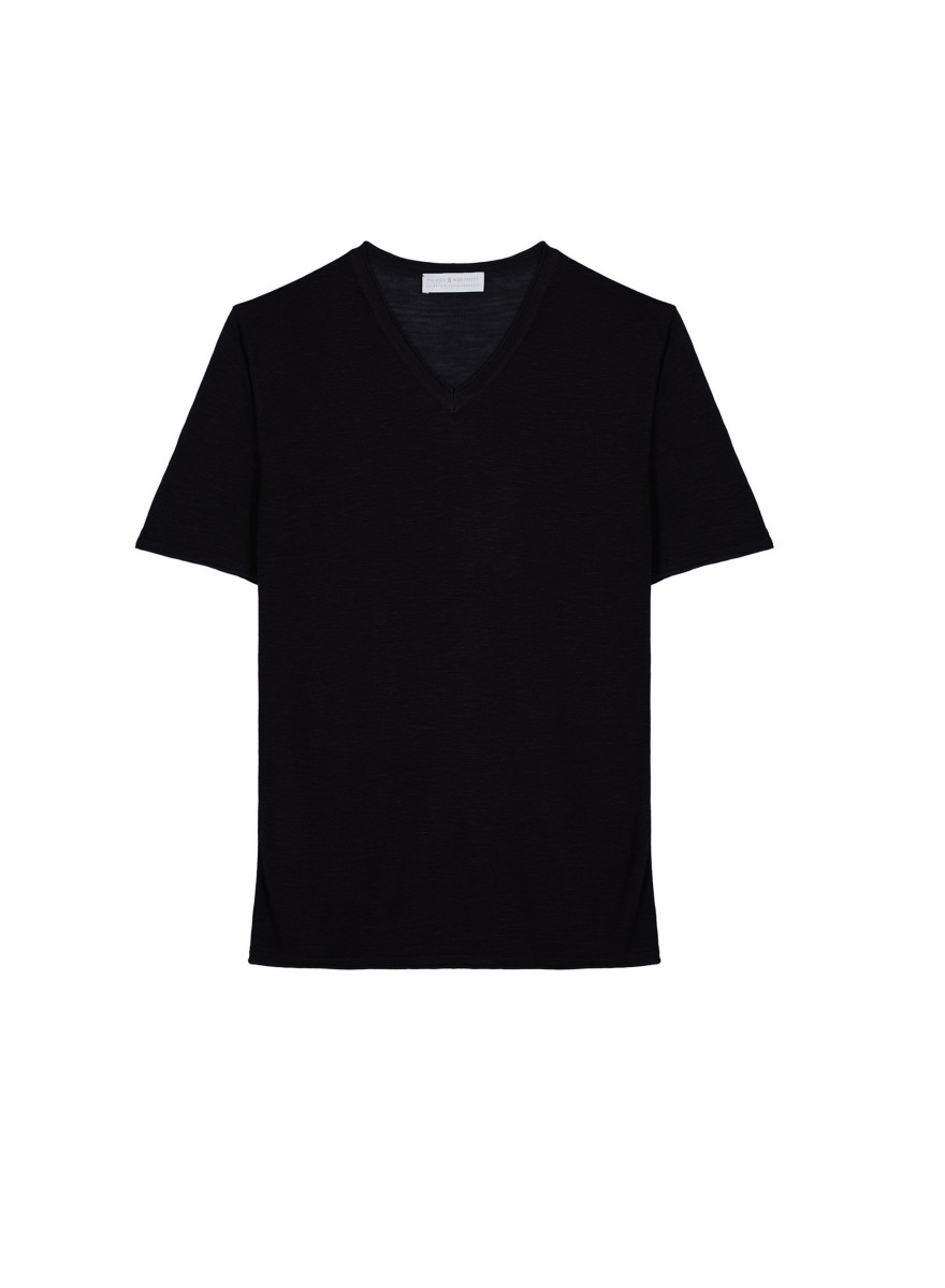 Slub linen V-neck T-shirt - Reuben