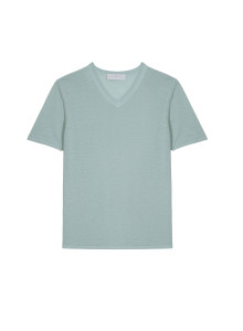 Slub linen V-neck T-shirt - Reuben
