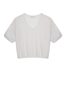 Light cashmere elbow sleeve T-shirt - Solange