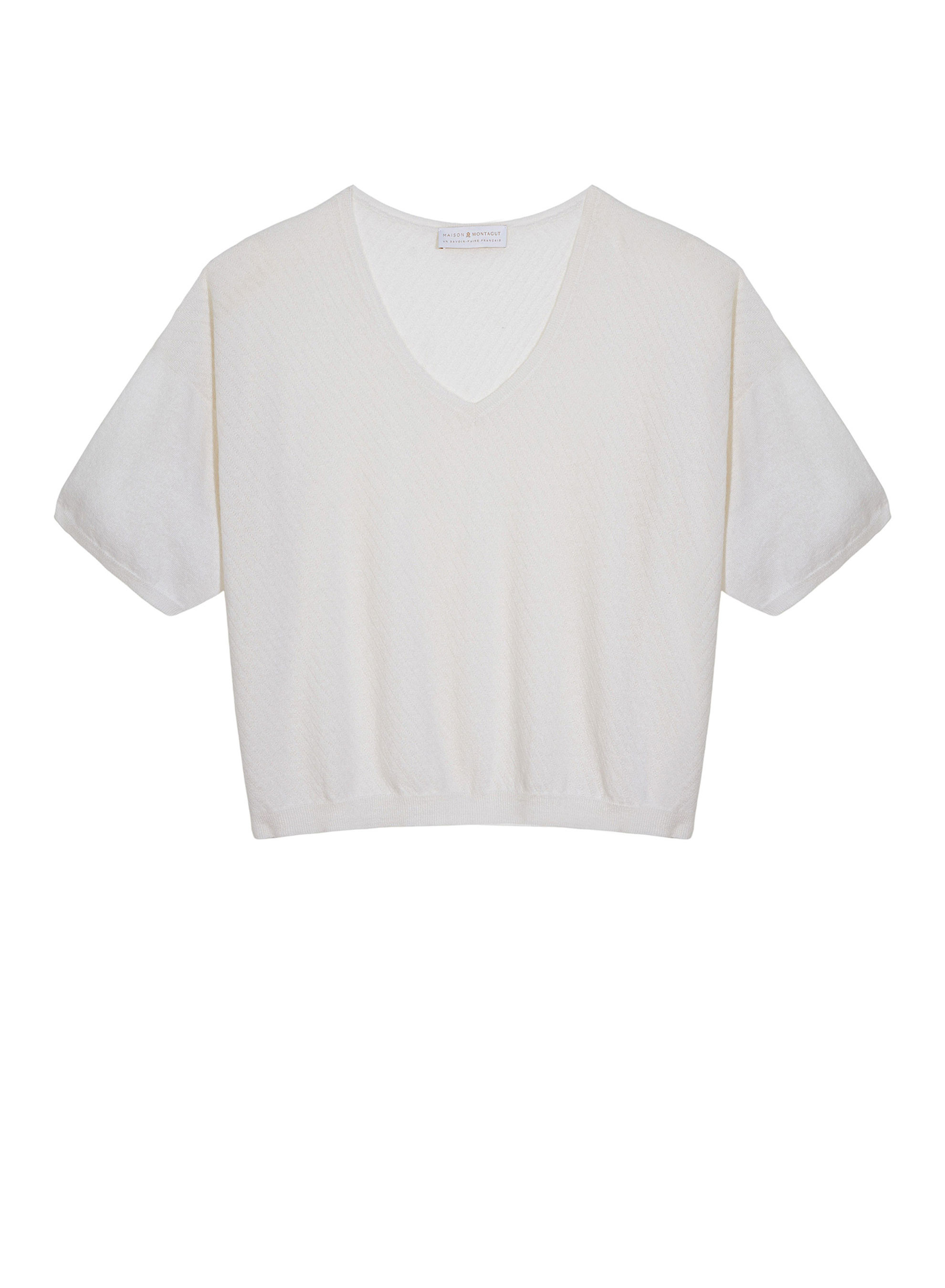 Light cashmere elbow sleeve T-shirt - Solange