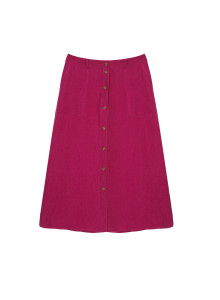 Long linen skirt with buttons - Tourya