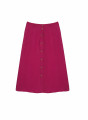 Jupe longue à boutons en lin - Tourya 7681 pivoine - 26 Rose foncé