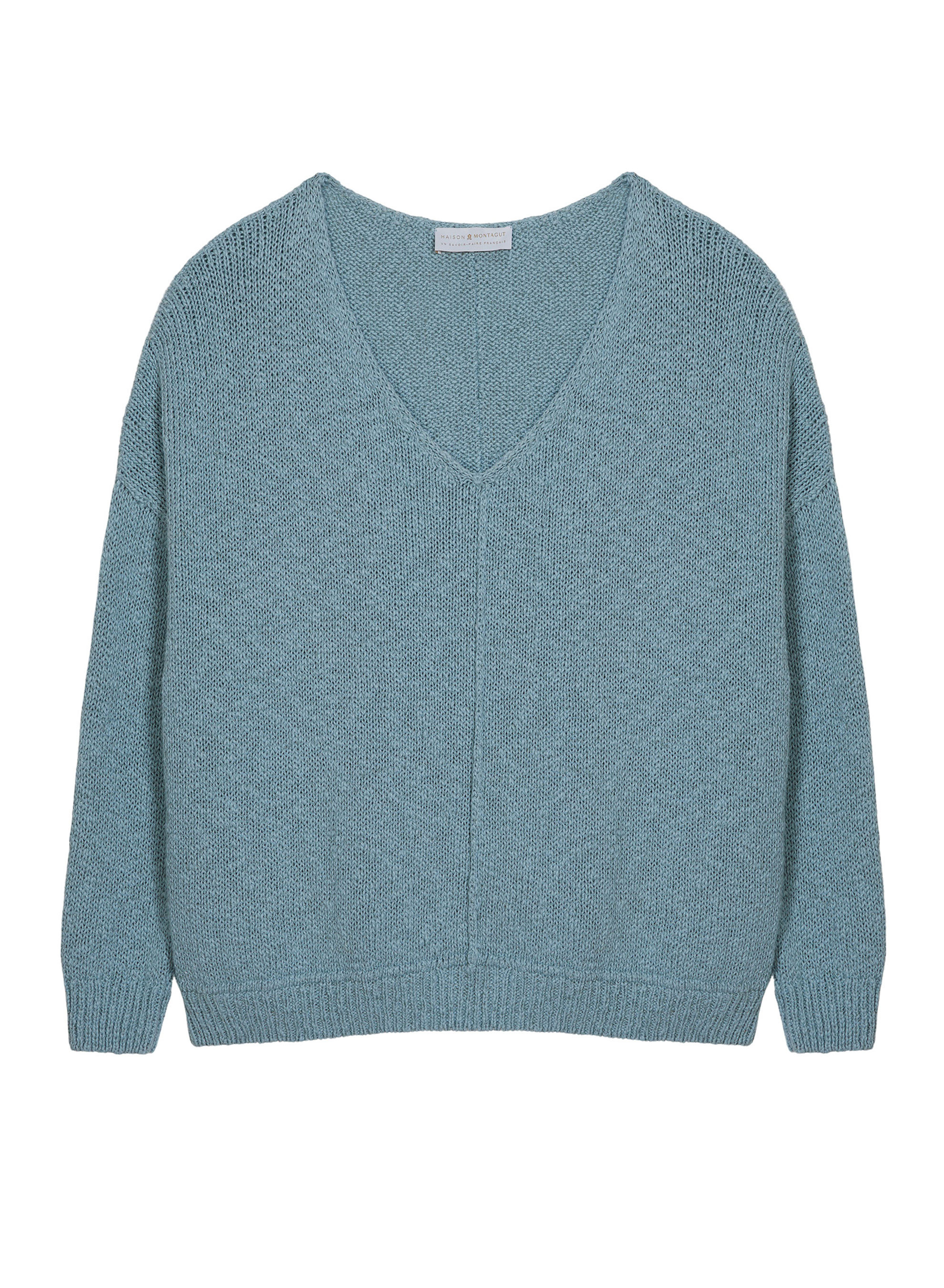 Pull ample coton et lin - Thalie  7644 lagon - 04 Bleu clair