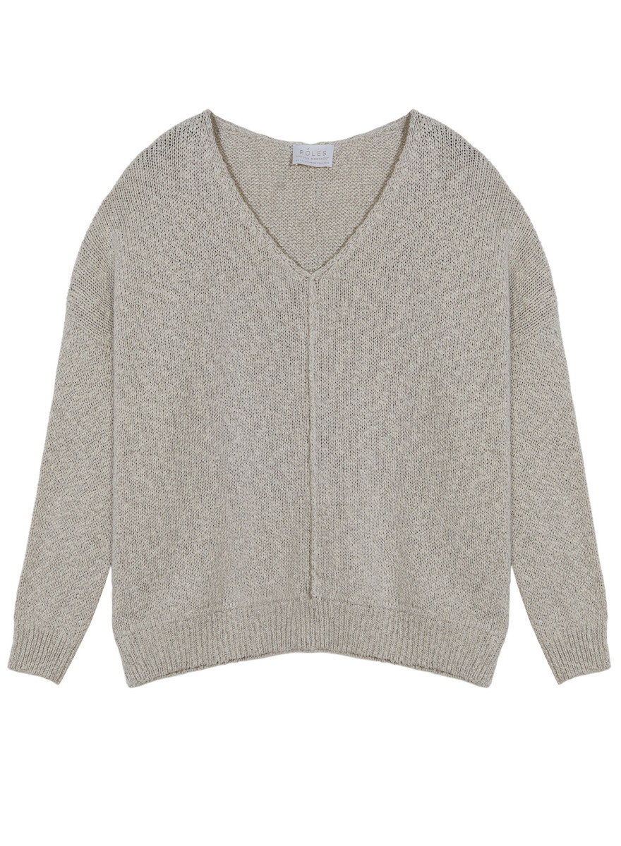 Loose cotton and linen jumper - Nathalie