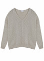 Pull ample coton et lin - Thalie  7601 ecru - 82 Ecru