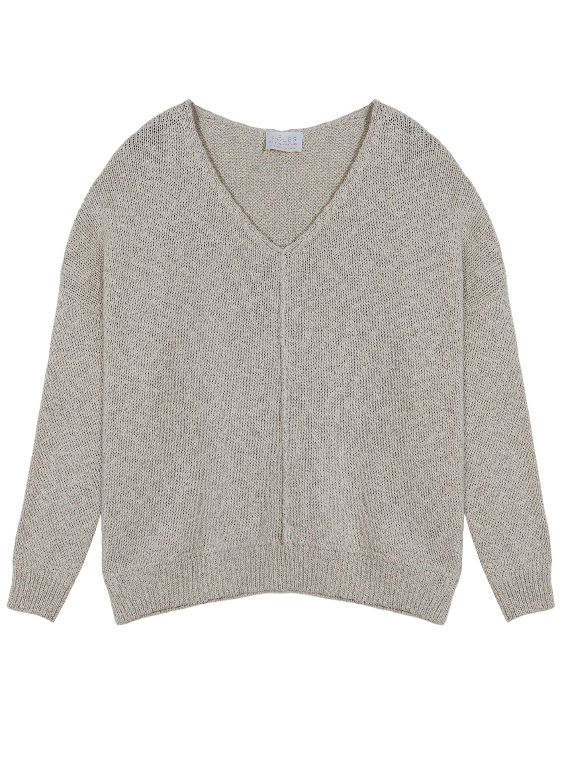 Pull ample coton et lin - Thalie  7601 ecru - 82 Ecru