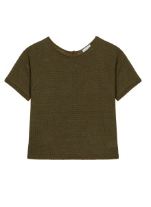 Linen Button Back T-Shirt - Tilla