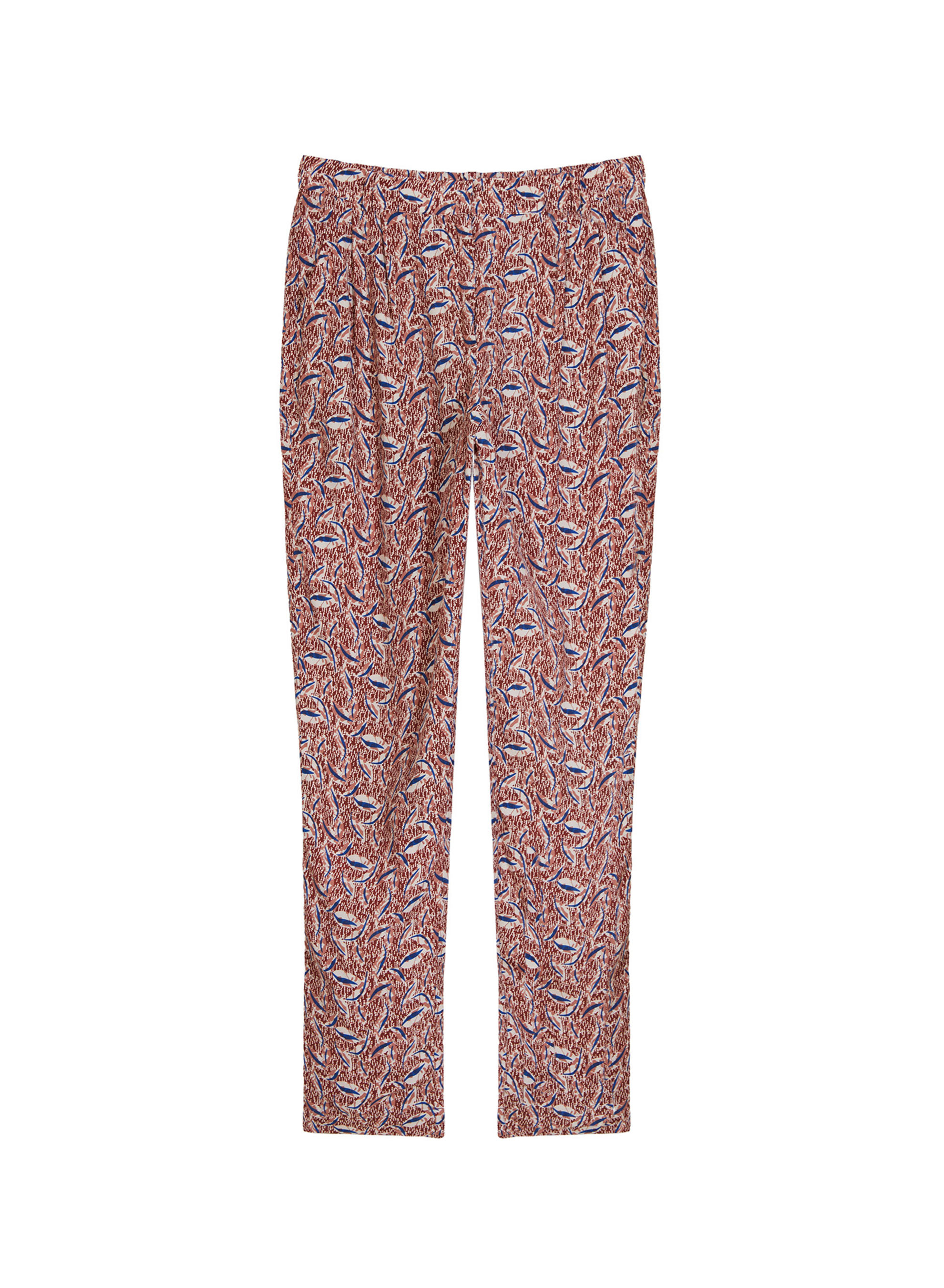 Pantalon à motifs en chaine et trame viscose - Septime 7722 blush - 51 Bordeaux