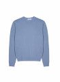 Round neck sweater with logo in merino wool - Eddie