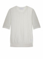 T-shirt col rond en coton bio - Sidonie 7601 ecru - 82 Ecru