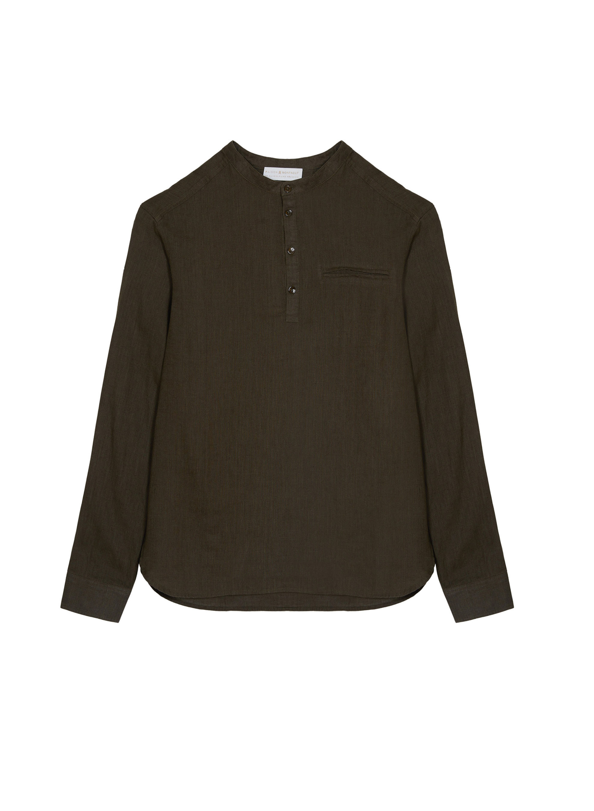 Chemise col tunisien en lin - Romeo