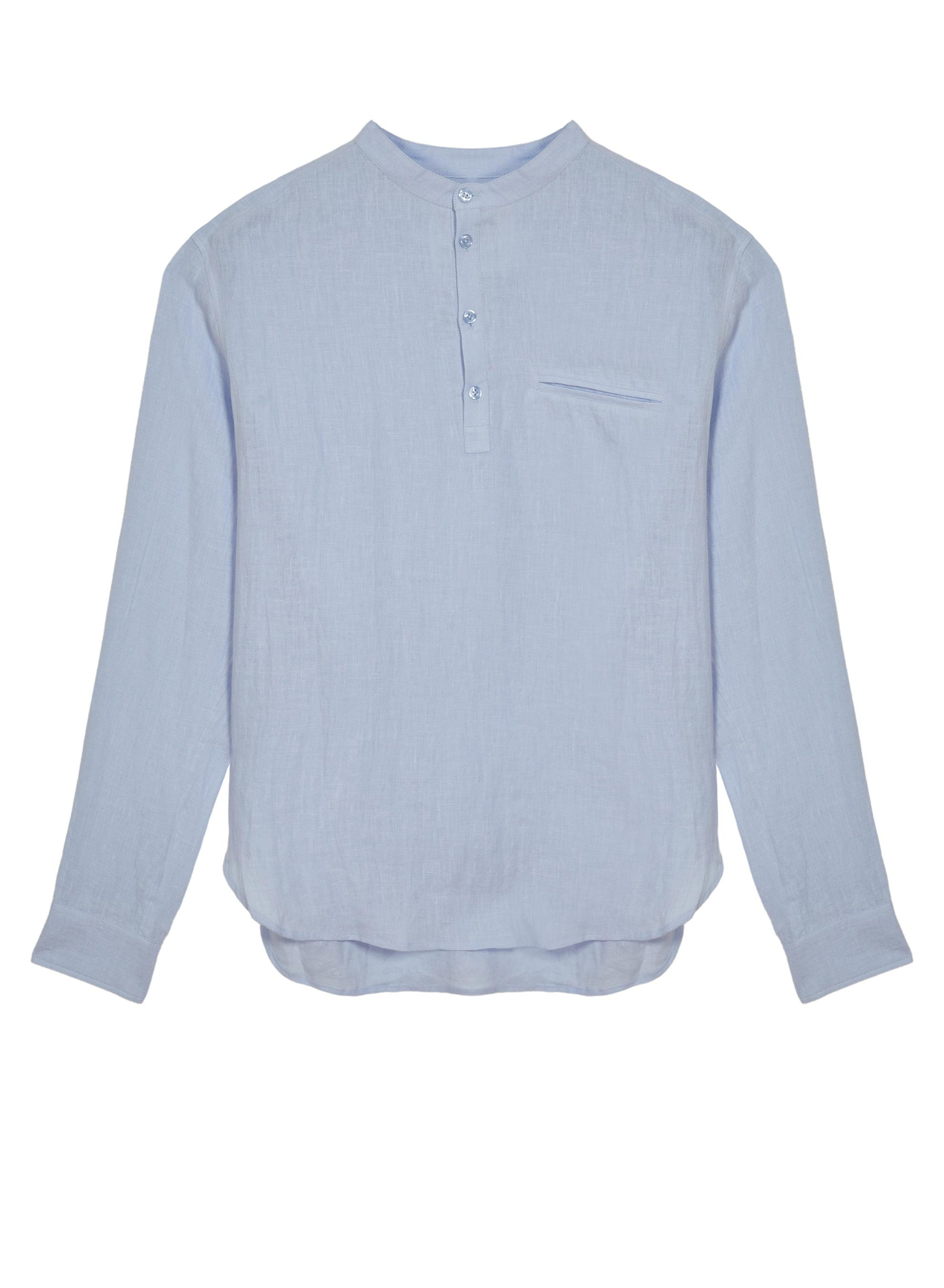 Chemise col tunisien en lin - Romeo