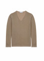 Slub linen and linen V-neck sweater -Blayne