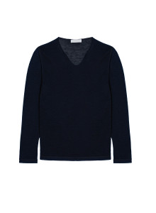 Slub linen and linen V-neck sweater -Blayne