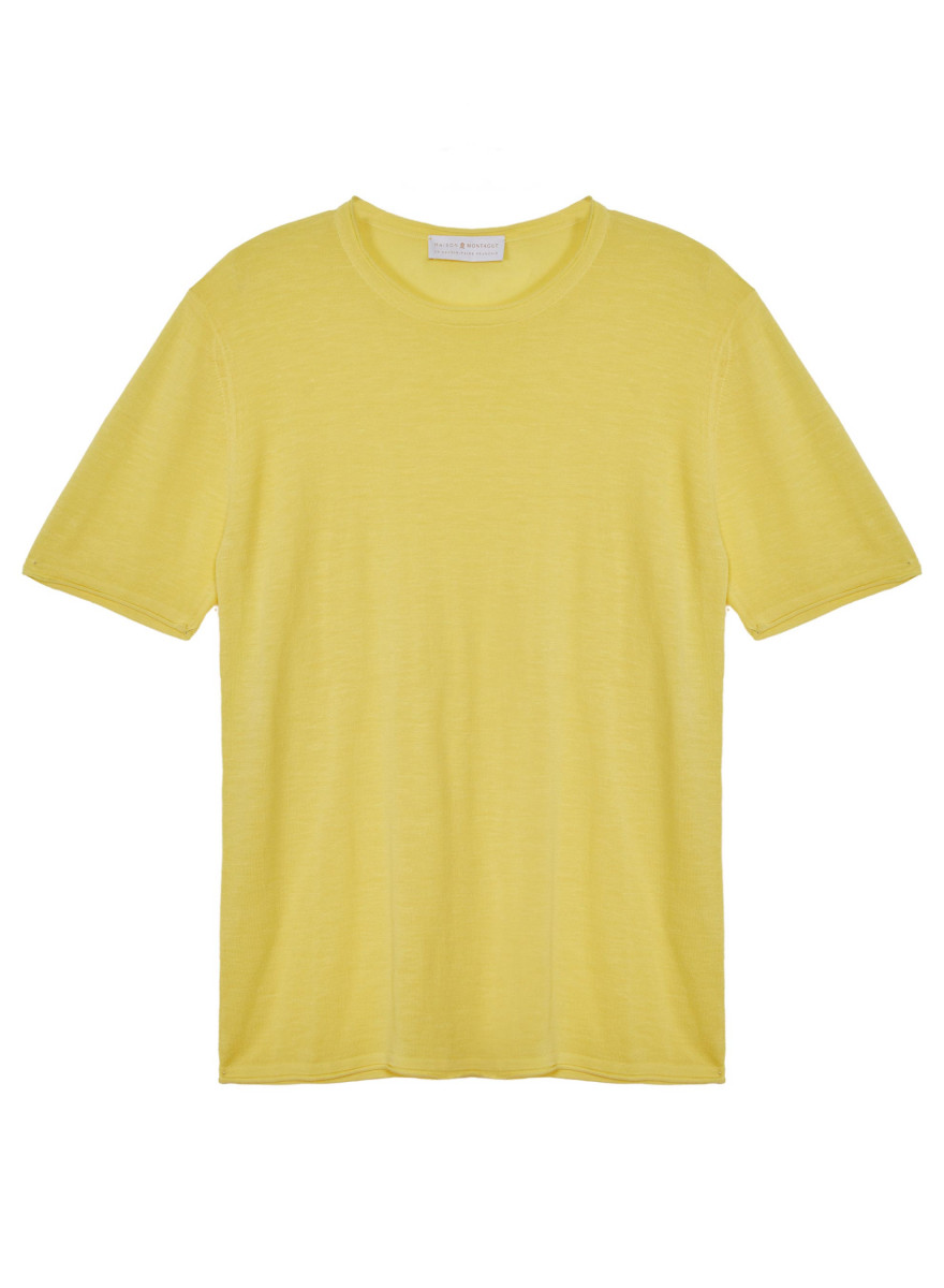 Camiseta gola redonda em linho flamejado - Renaud