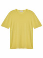  	T-shirt col rond en lin flammé - Renaud 7660 citron - 08 Jaune