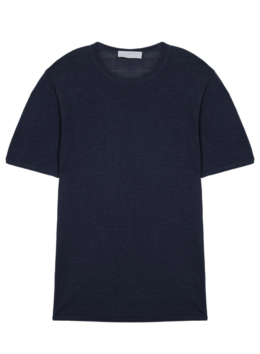 Camiseta gola redonda em linho flamejado - Renaud