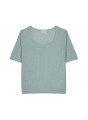 Flamed linen ribbed T-shirt - Tahissa