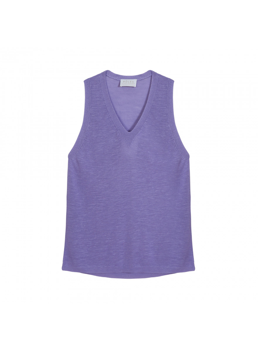 Slub linen tank top - Tahiti