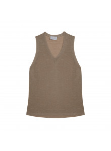 Slub linen tank top - Tahiti