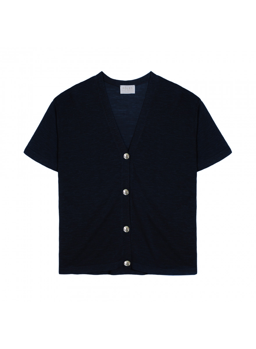 Colete de linho de manga curta - Tanya