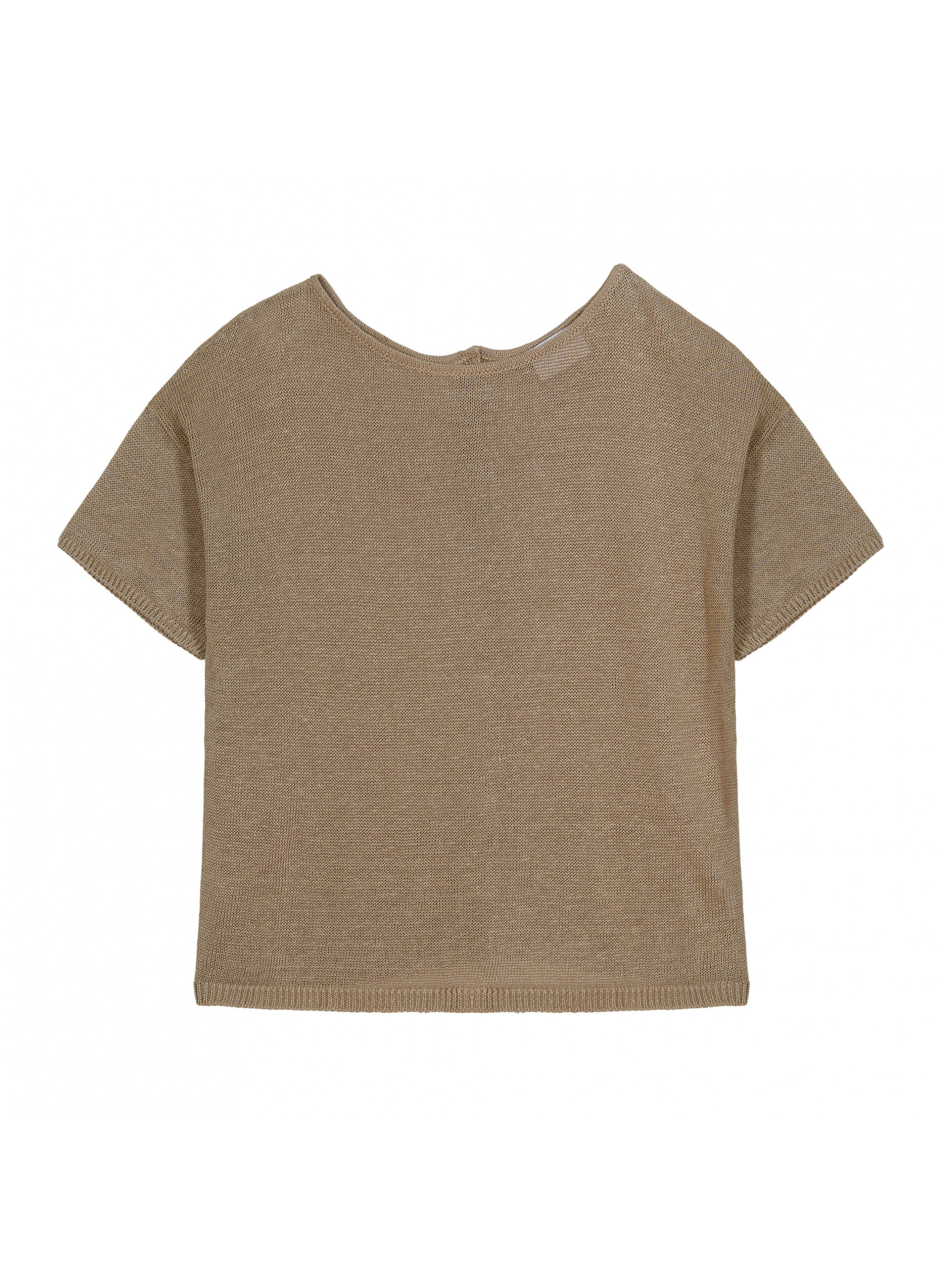 Linen Button Back T-Shirt - Tilla