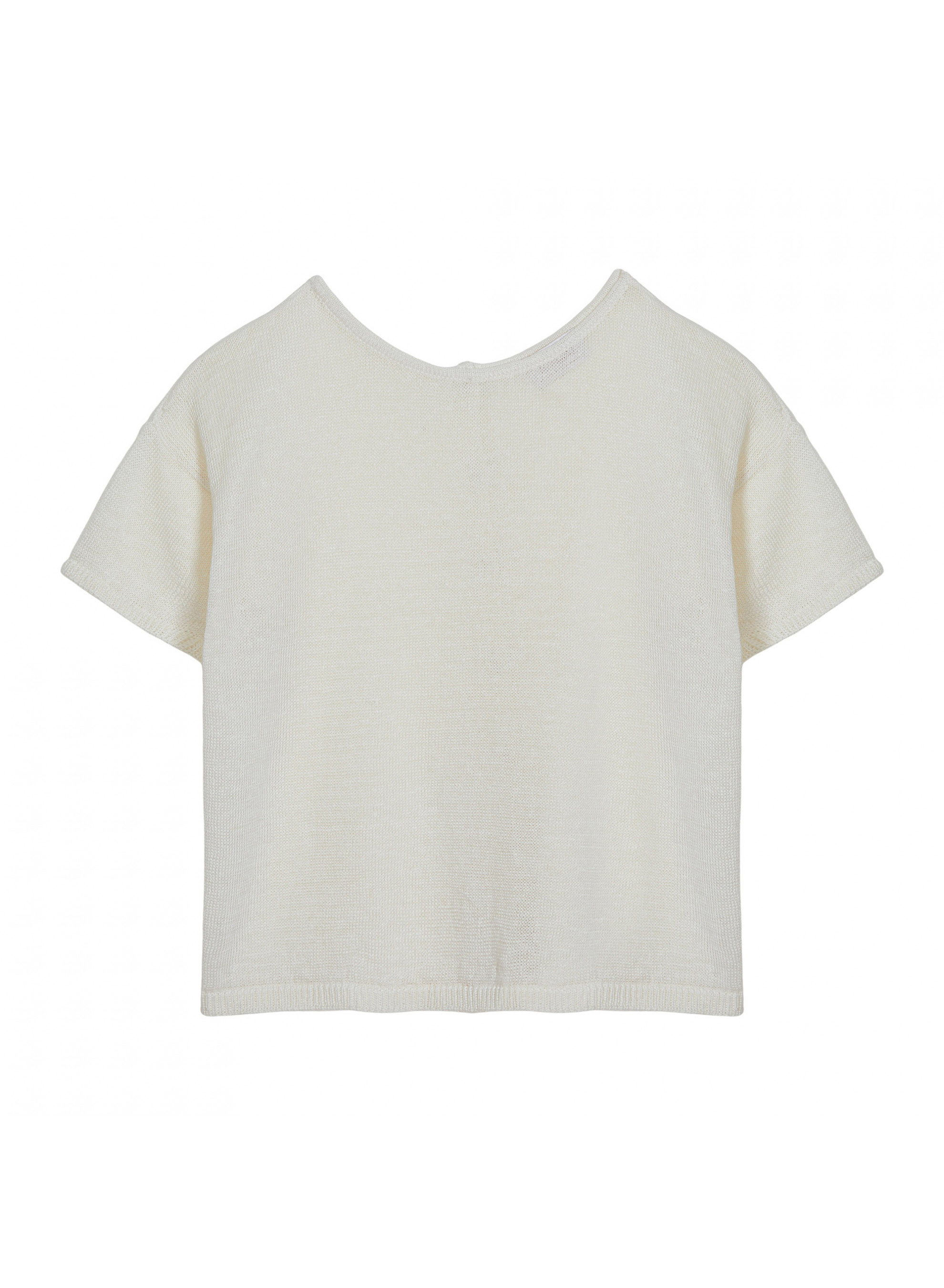Linen Button Back T-Shirt - Tilla