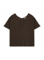 Flamed linen button back t-shirt - Tally