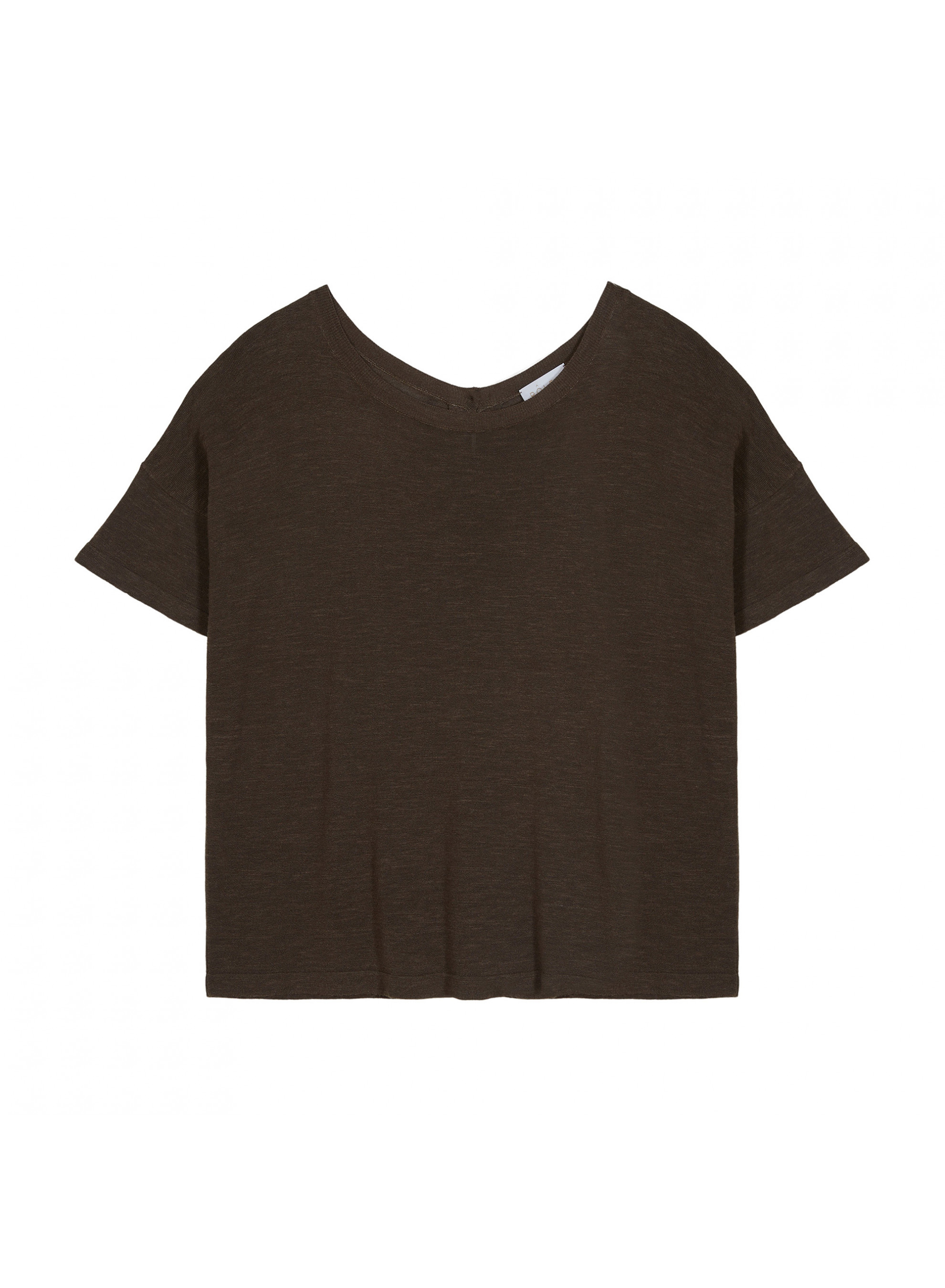 T-shirt boutonné dans le dos en lin flammé - Tally 7650 kaki - 83 Kaki