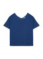 Flamed linen button back t-shirt - Tally