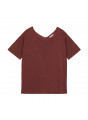Flamed linen button back t-shirt - Tally