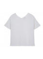 Flamed linen button back t-shirt - Tally