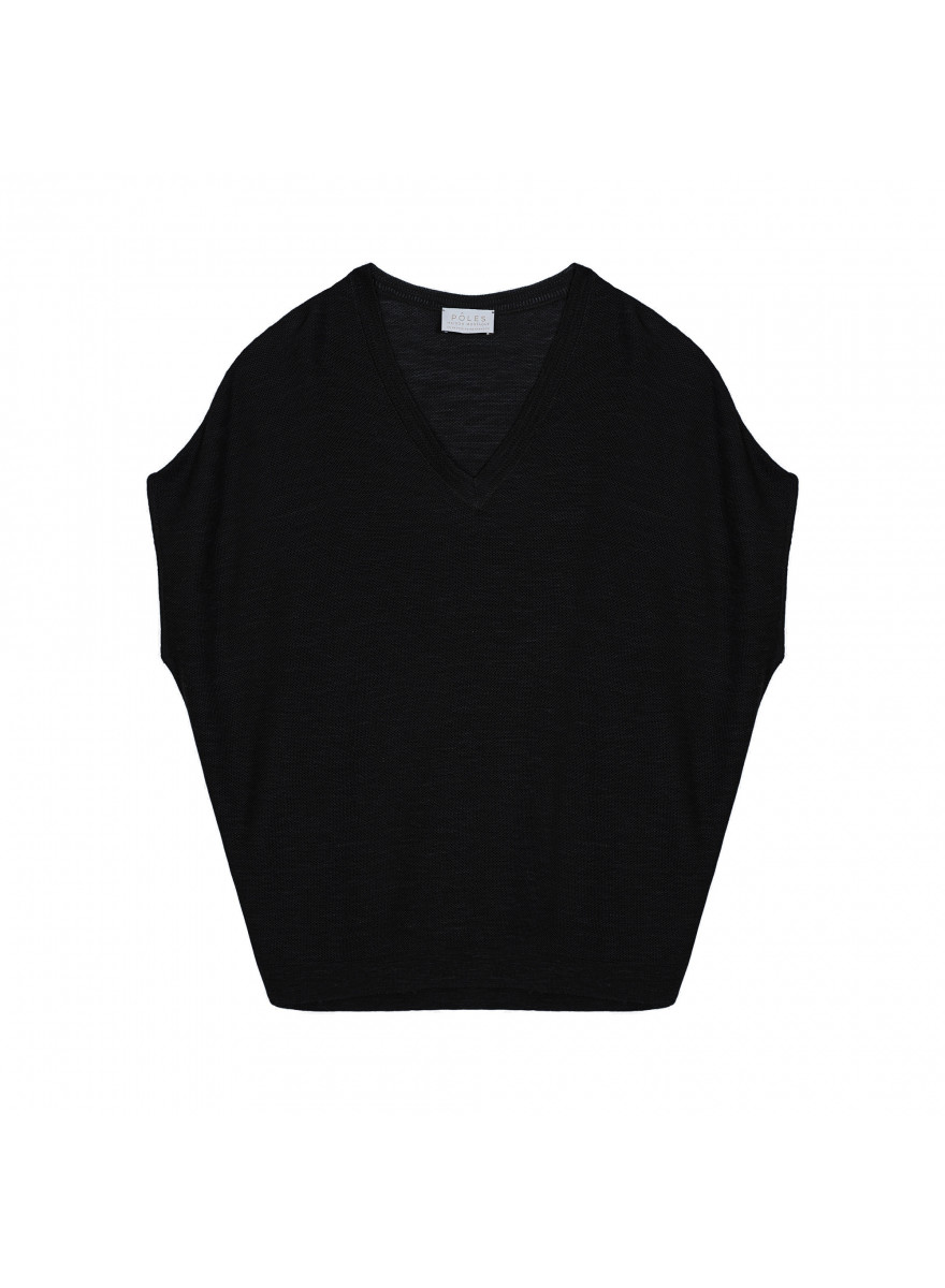 Flamed linen batwing T-shirt - Tarra