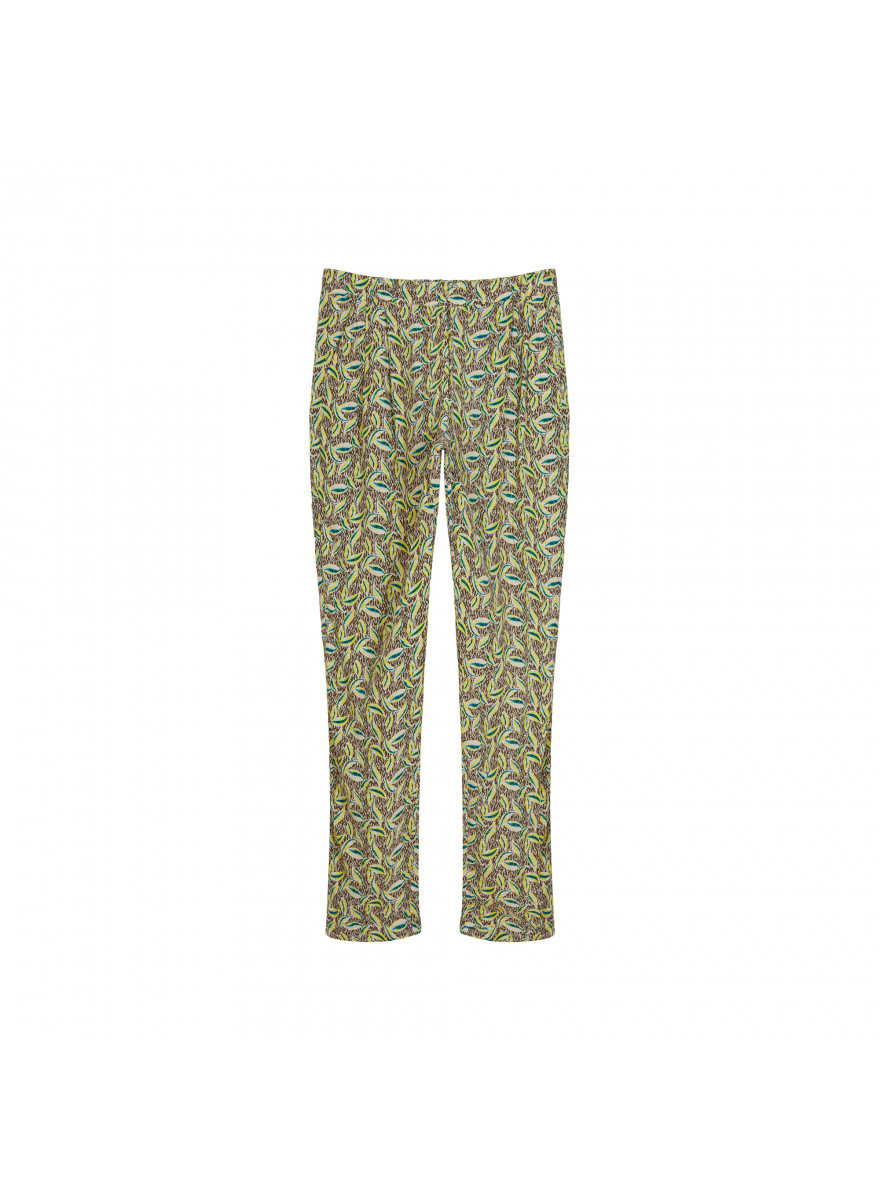 Calça estampada em trama e urdume de viscose - Septime