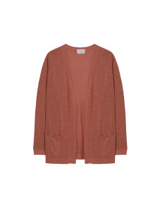 Gilet long avec poches en lin flammé - Tabata 7682 blush - 24 Rose clair