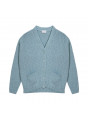 Gilet col V en coton et lin - Thais 7644 lagon - 04 Bleu clair