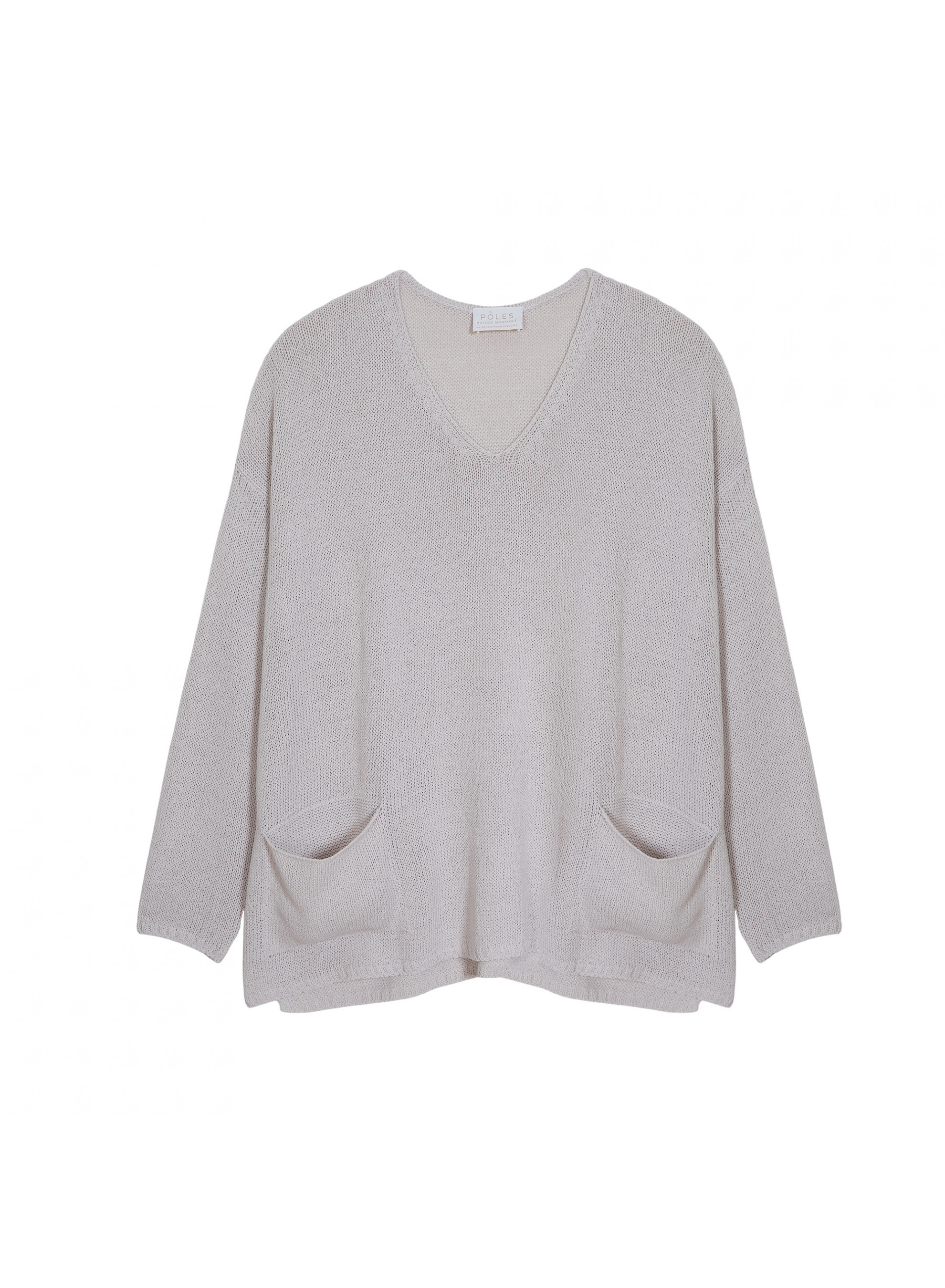 Oversized V-neck sweater in corallo - Telma