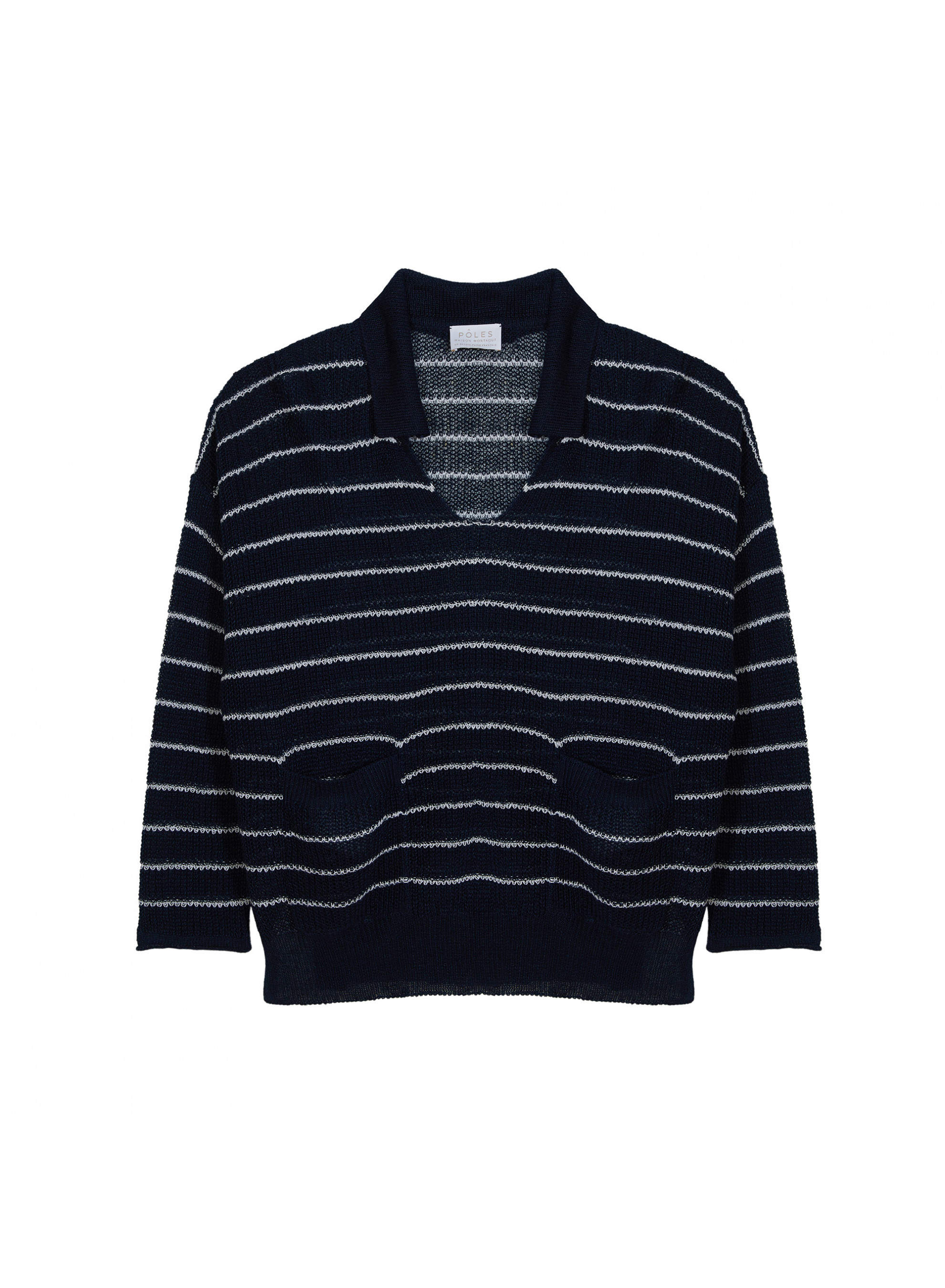 Loose linen polo neck sweater - Tiara