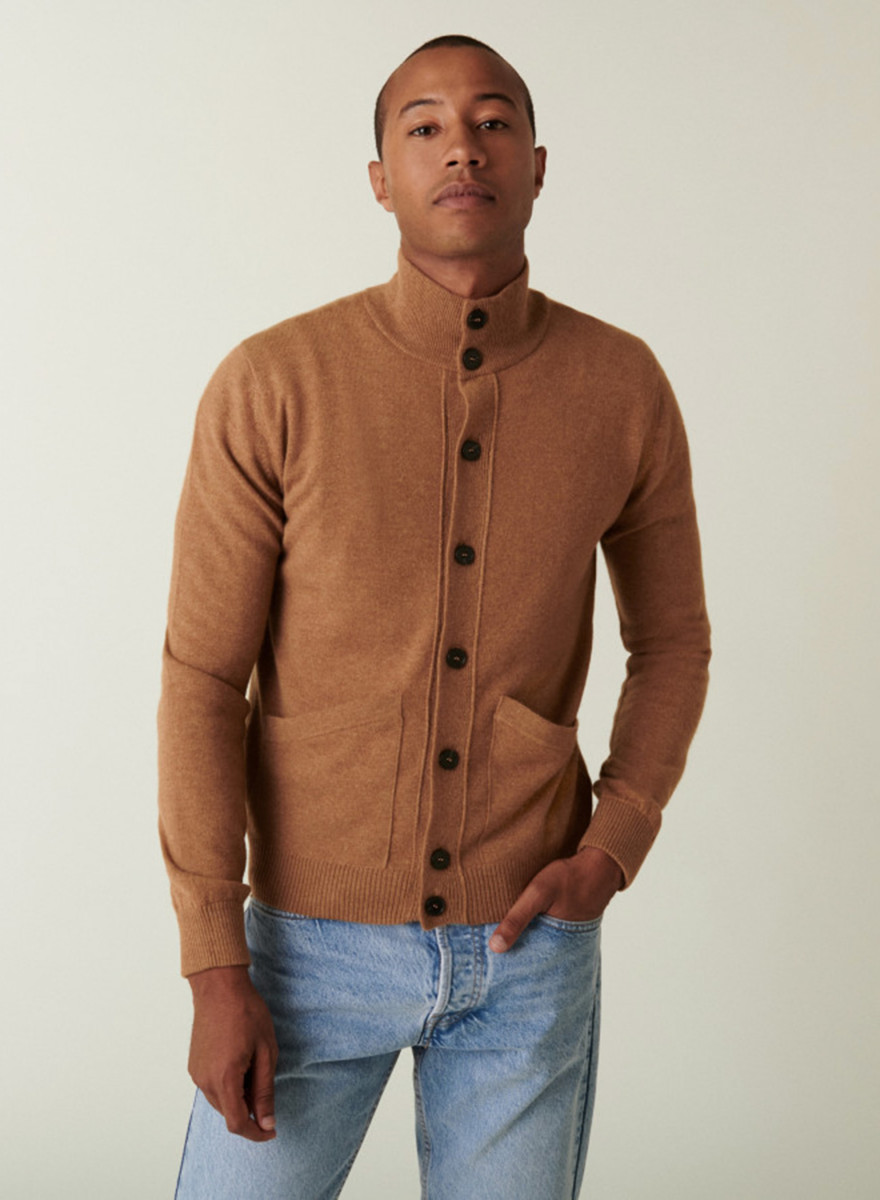 Buttoned cashmere cardigan with pockets - Erwan