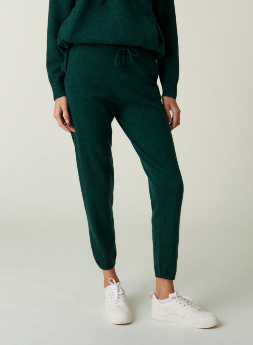 Pantalon à poches en cachemire - Adia 7441 fougère - 21 Vert foncé