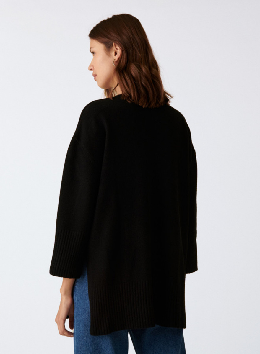 Loose sweater with slits in a cashmere blend - Darius