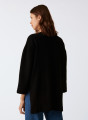 Oversized slit sweater in cashmere and recycled wool - Darius