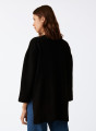 Oversized slit sweater in cashmere and recycled wool - Darius